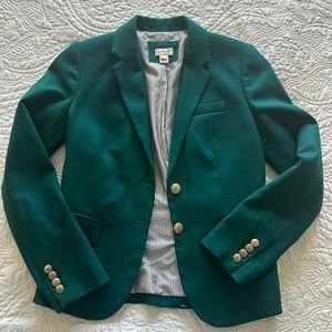 Green J. Crew Schoolboy Blazer